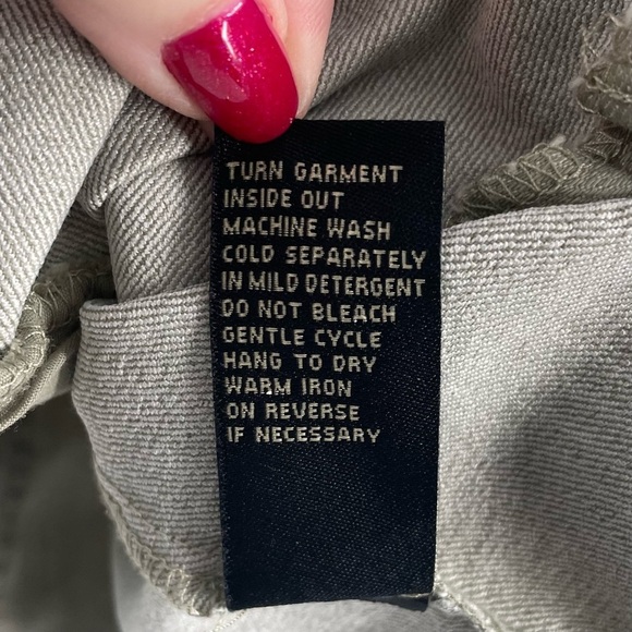 Diane Gilman DG2 Sage Green Denim Lightweight Eyelet Sleeve Hooded Jean Jacket - Picture 6 of 10